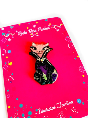 Rosie Rose Parker :  Halloween : Retro Cat Pin [PRE-ORDER]