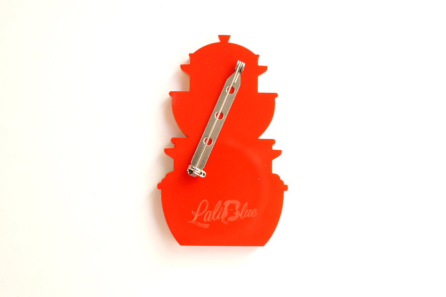 LaliBlue : Christmas : Retro Pyrex container brooch