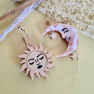 Cherryloco : Sun and Moon Dangle Earrings