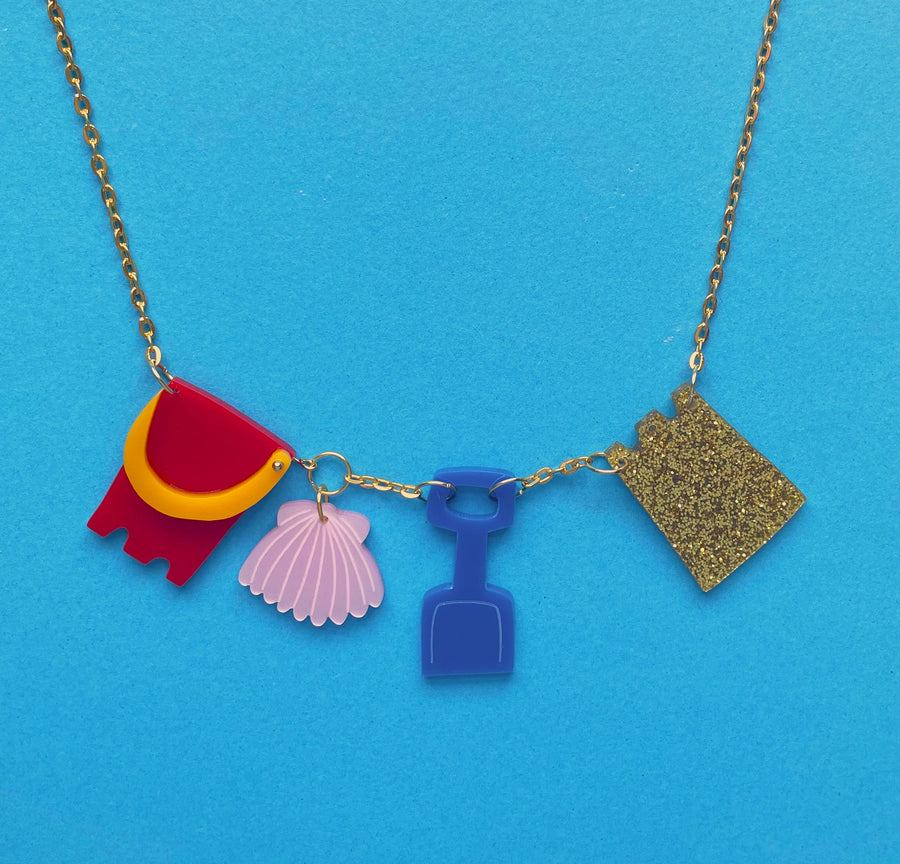 Happy Stuff Studio : Beach Off : Sandcastle Charm Necklace