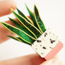 Laliblue : Plant Lover : Sansevieria brooch