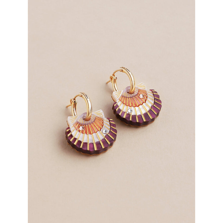 Wolf & Moon : Scallop Shell Hoop Earrings