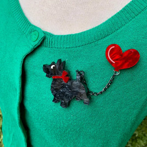 Birdie Bananas : Scottie Dog Balloon Brooch