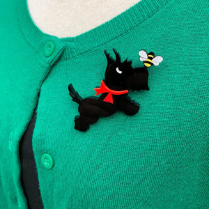 Birdie Bananas : Scottie Dog Brooch