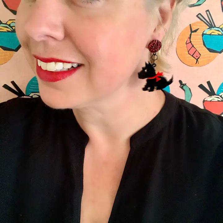 Birdie Bananas : Scottie Dog Earrings