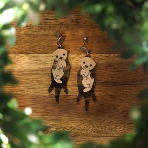 Lost Kiwi Designs : Sea Otter Earrings