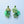 Cherryloco : Seaweed charm dangle earrings