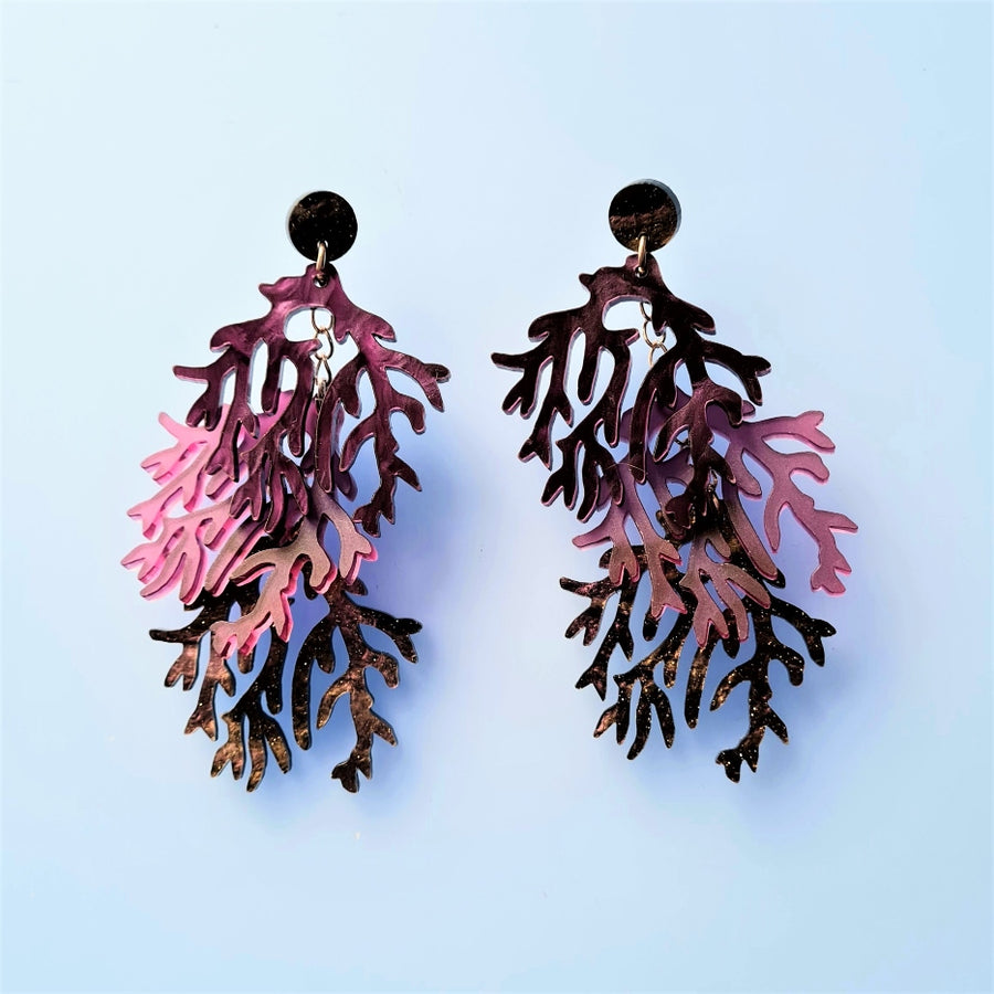 Cherryloco : Seaweed charm dangle earrings
