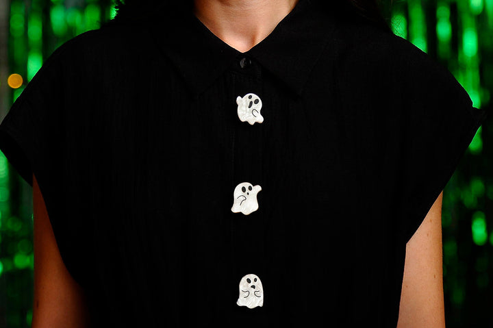 LaliBlue : Cursed Carnival : Set of 4 Ghost Button Covers