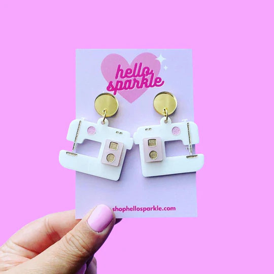 Hello Sparkle : Sewing Machine Earrings