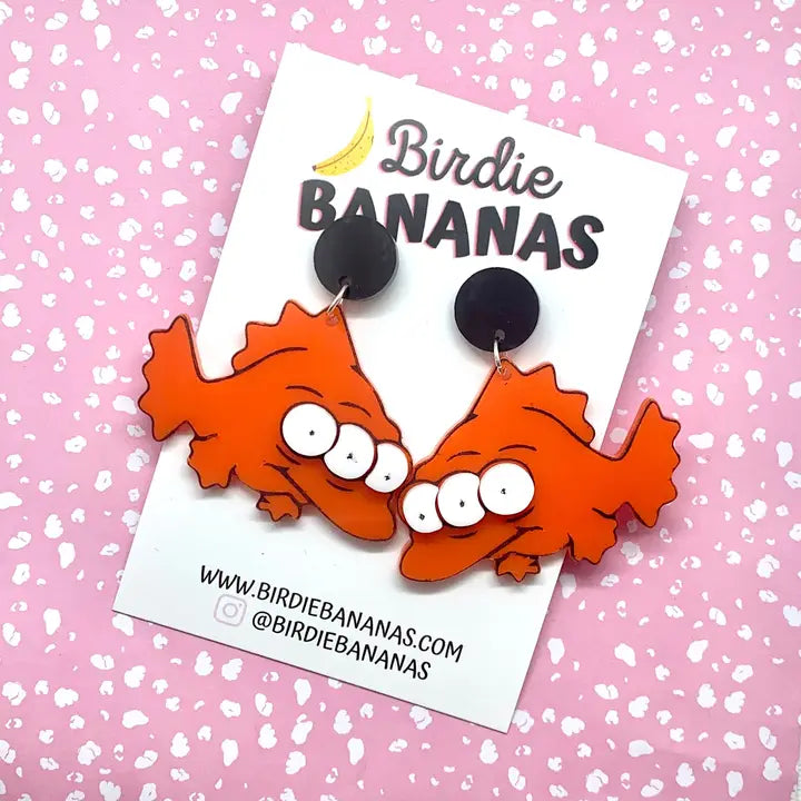 Birdie Bananas : Simpsons 3 Eye Fish Earrings