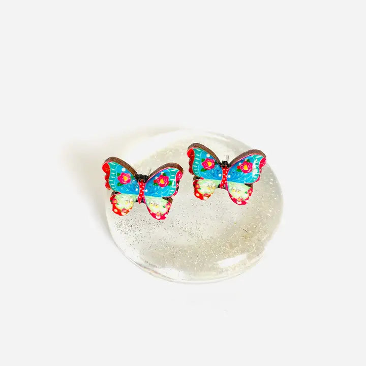 Rosie Rose Parker : Small Butterfly Stud Earrings