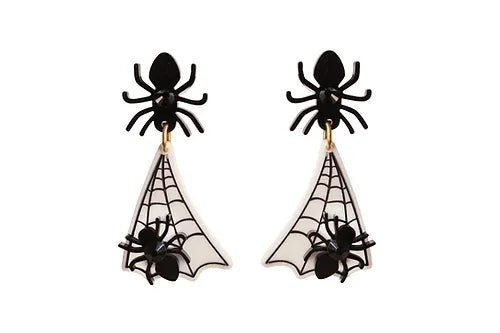 LaliBlue :  Creepy Party :  Spider web earrings [PRE-ORDER]