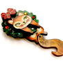 Laliblue : Christmas : Squirrel in a Christmas wreath Brooch
