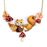 Laliblue : Christmas : Squirrel with mushrooms necklace