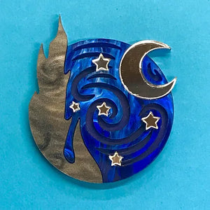 Kimchi & Coconut : Starry Night Brooch - Silver Edition