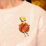 LaliBlue : Christmas : Striped Christmas Lady Ornament Brooch