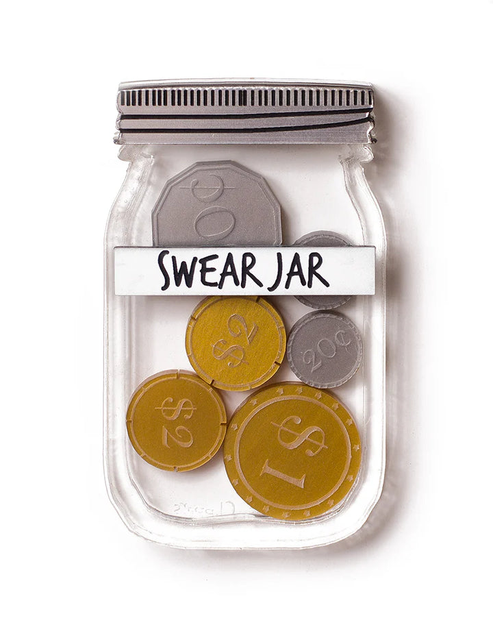 Martinis & Slippers : Aussie Coins Swear Jar Brooch