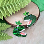 Cherryloco : T Rex Dinosaur Dangle Earrings