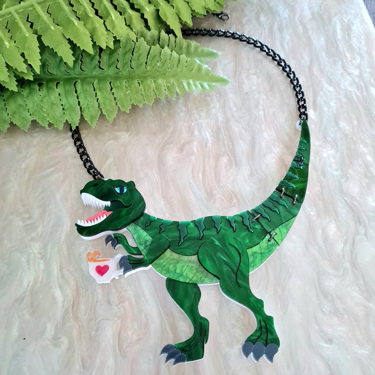 Cherryloco : T Rex Dinosaur Statement Necklace [PRE-ORDER] – Broochaholic