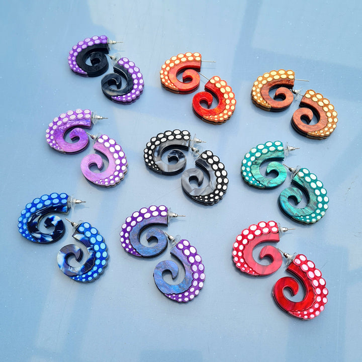 Cherryloco : Tentacle Hoop Statement Studs [PRE-ORDER]