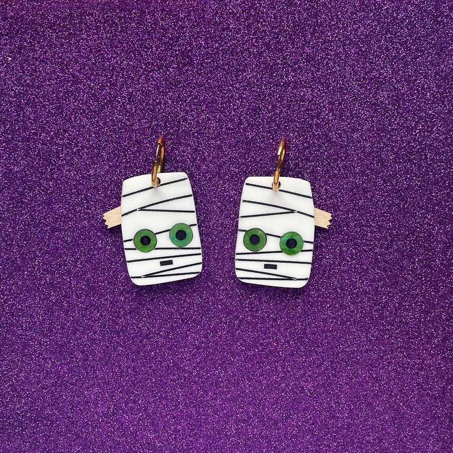 Happy Stuff Studio : Monster Monster: The Mummy Earrings