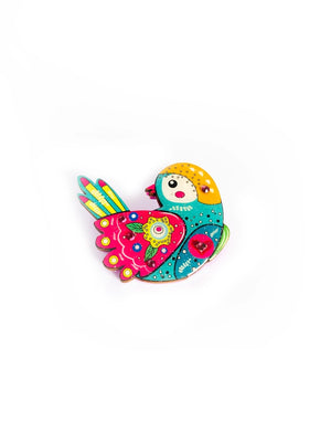 Rosie Rose Parker :  The Amazing Abstract Birdie Brooch