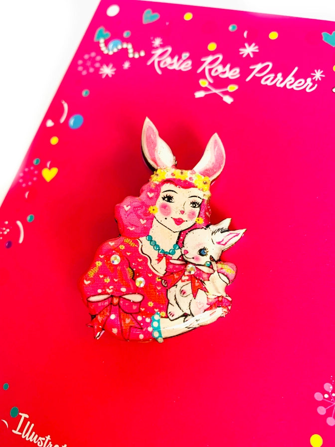 Rosie Rose Parker : Bunny Girl Brooch