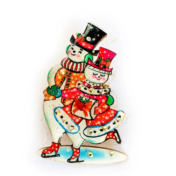 Rosie Rose Parker : Snowman Dance Brooch