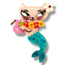 Lipstick & Chrome : Tiki Merkitty Brooch By Miss Fluff