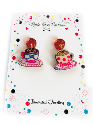 Rosie Rose Parker : Time for Coffee Dangle Earrings [PRE-ORDER]