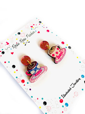 Rosie Rose Parker : Time for Coffee Dangle Earrings [PRE-ORDER]