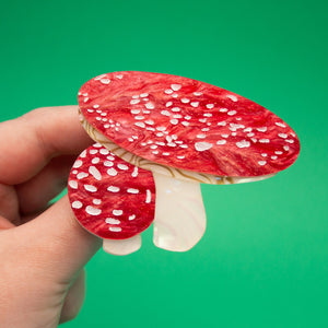 Dolly Dimple Design : Toadstool Acrylic Brooch