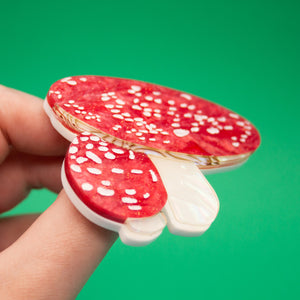 Dolly Dimple Design : Toadstool Acrylic Brooch