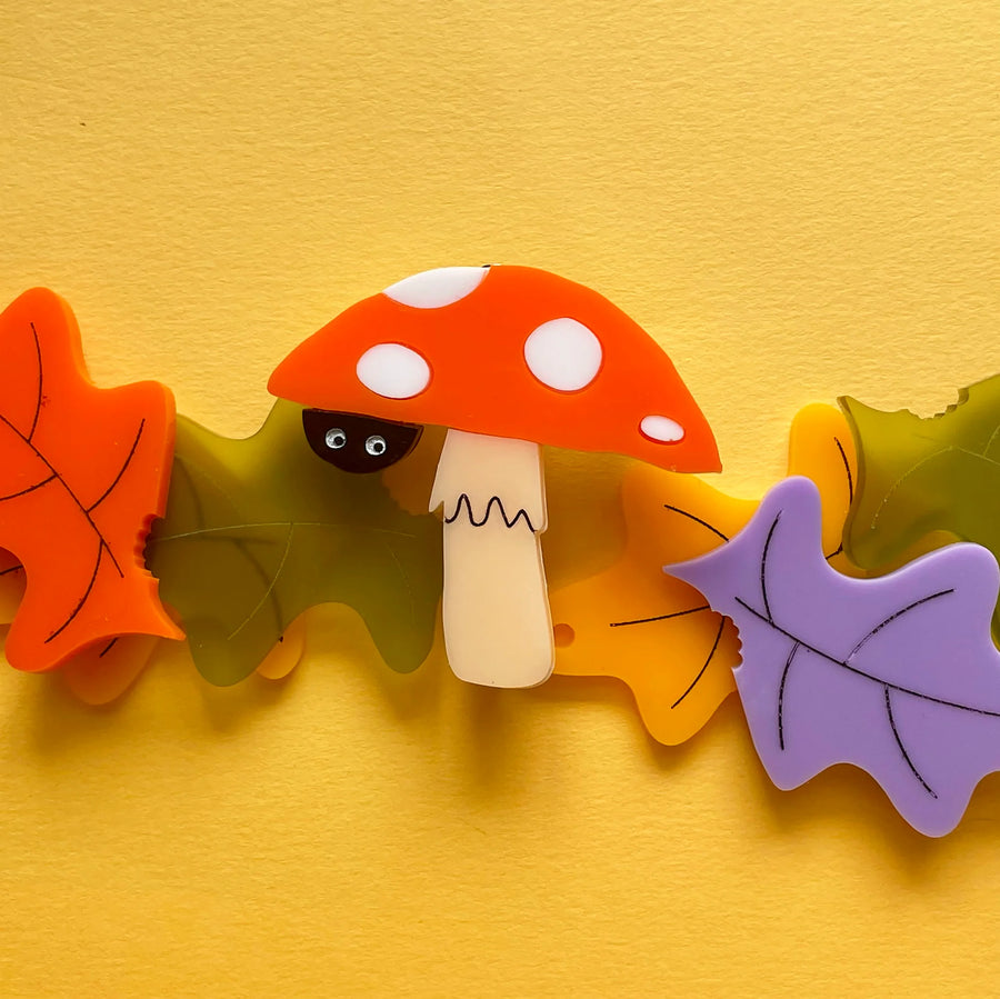Happy Stuff Studio : Dead Cute : Toadstool brooch
