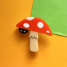 Happy Stuff Studio : Dead Cute : Toadstool brooch