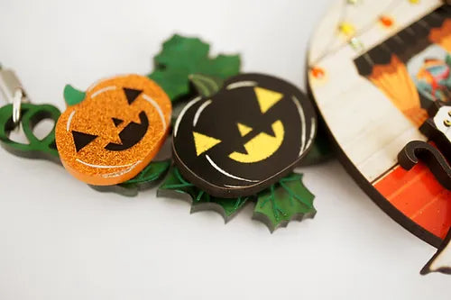 LaliBlue :  Halloween Woods : Trick or Treat Caravan Necklace / Brooch