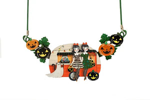 LaliBlue :  Halloween Woods : Trick or Treat Caravan Necklace / Brooch