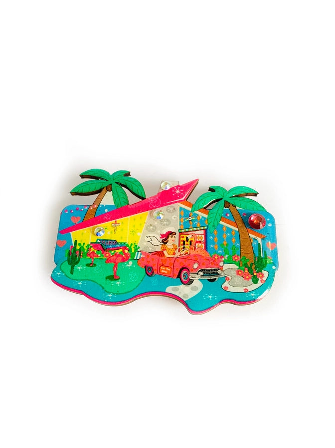 Rosie Rose Parker : Tropical Mid century Hair Clip
