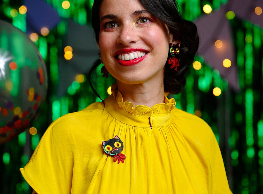 LaliBlue : Cursed Carnival : Vampire Kitten Brooch