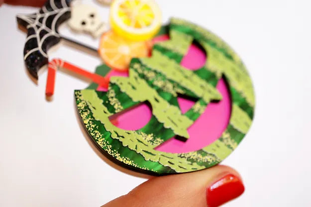 LaliBlue : Summerween : Watermelon Cocktail Brooch