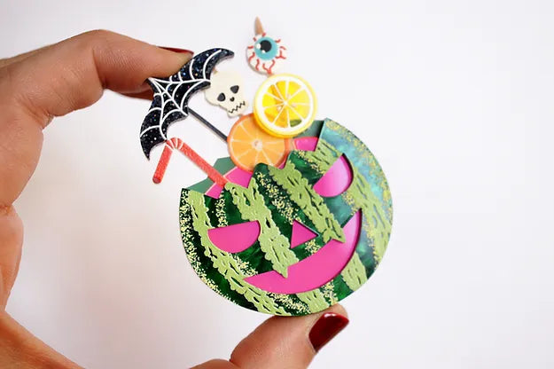 LaliBlue : Summerween : Watermelon Cocktail Brooch