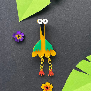 Happy Stuff Studio : Weird Bird - Statement Brooch [PRE-ORDER]