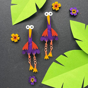 Happy Stuff Studio : Weird Bird - Statement Earrings