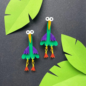 Happy Stuff Studio : Weird Bird - Statement Earrings [PRE-ORDER]