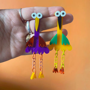 Happy Stuff Studio : Weird Bird - Statement Earrings [PRE-ORDER]