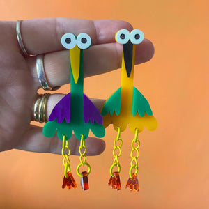 Happy Stuff Studio : Weird Bird - Statement Earrings [PRE-ORDER]