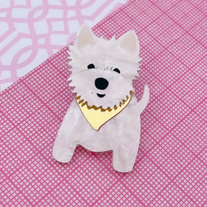 Bling Hound : Westie Brooch