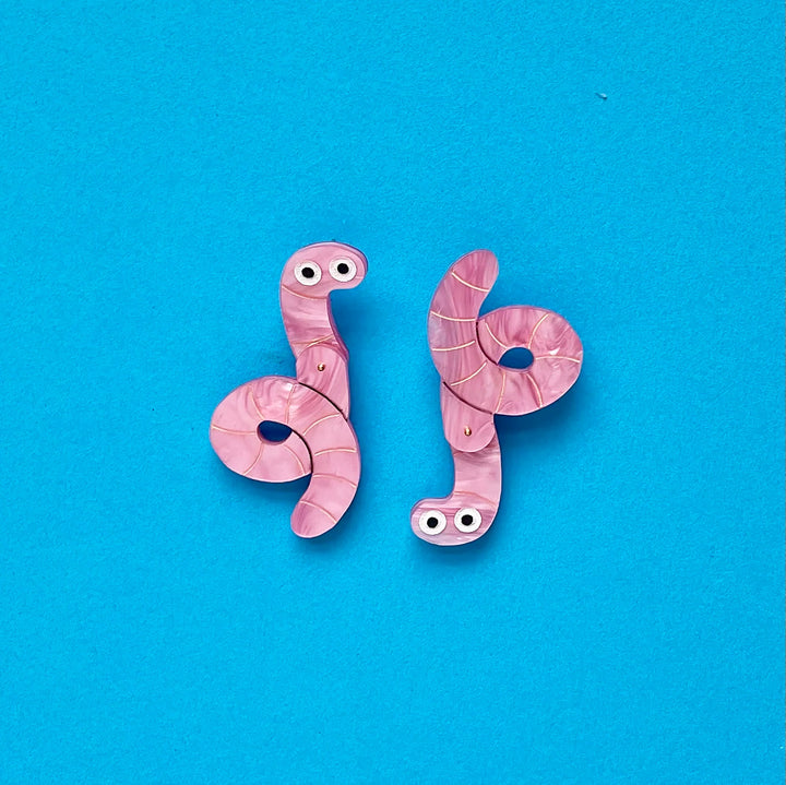 Happy Stuff Studio : Wiggly Worm Earrings [PRE-ORDER]