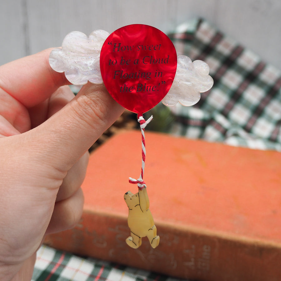 Dolly Dimple Design : Winnie the Pooh in the Clouds Brooch